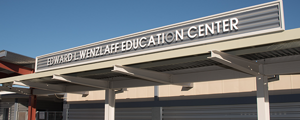 Front view of the Edward Wenzlaff Education Center